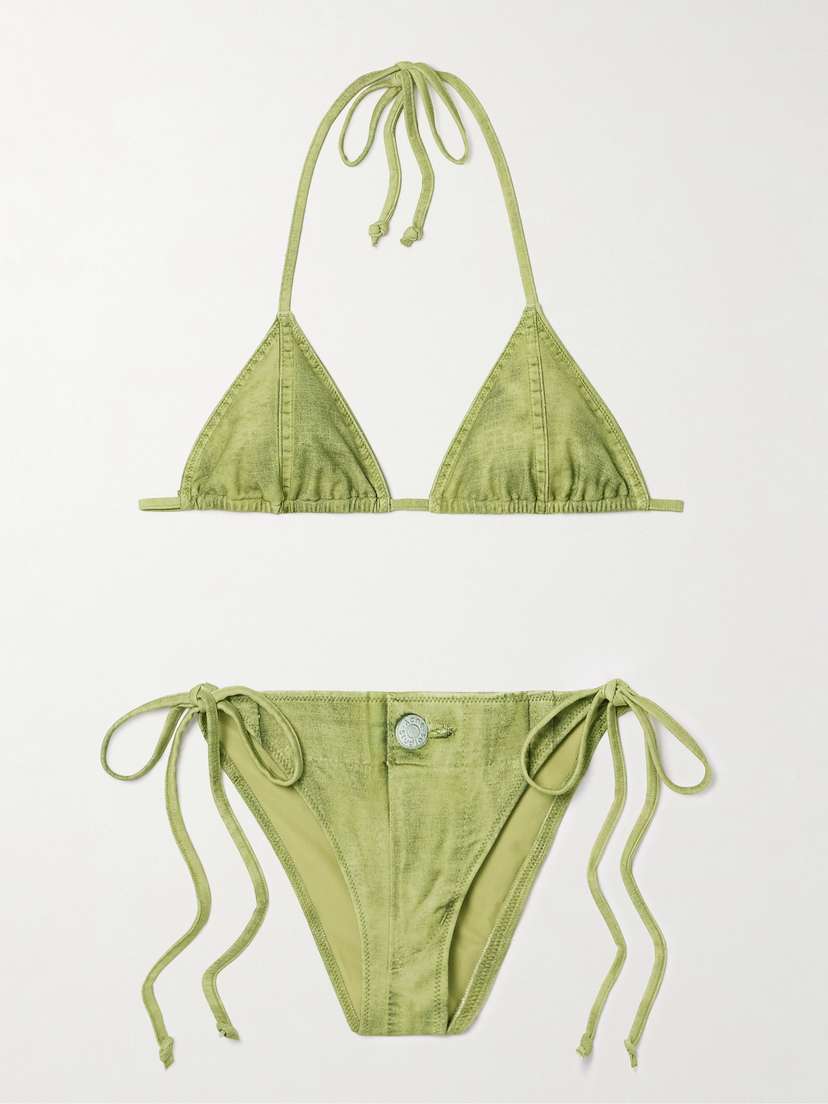 Acne Studios Printed Triangle Bikini