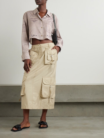 Acne Studios Printed cotton cropped shirt