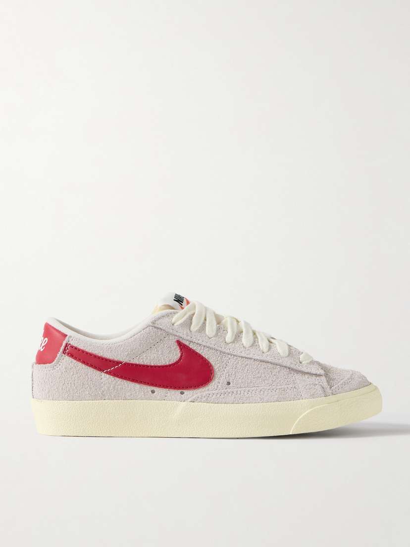Nike Blazer Low ’77 Vintage Leather-trimmed Brushed-suede Sneakers