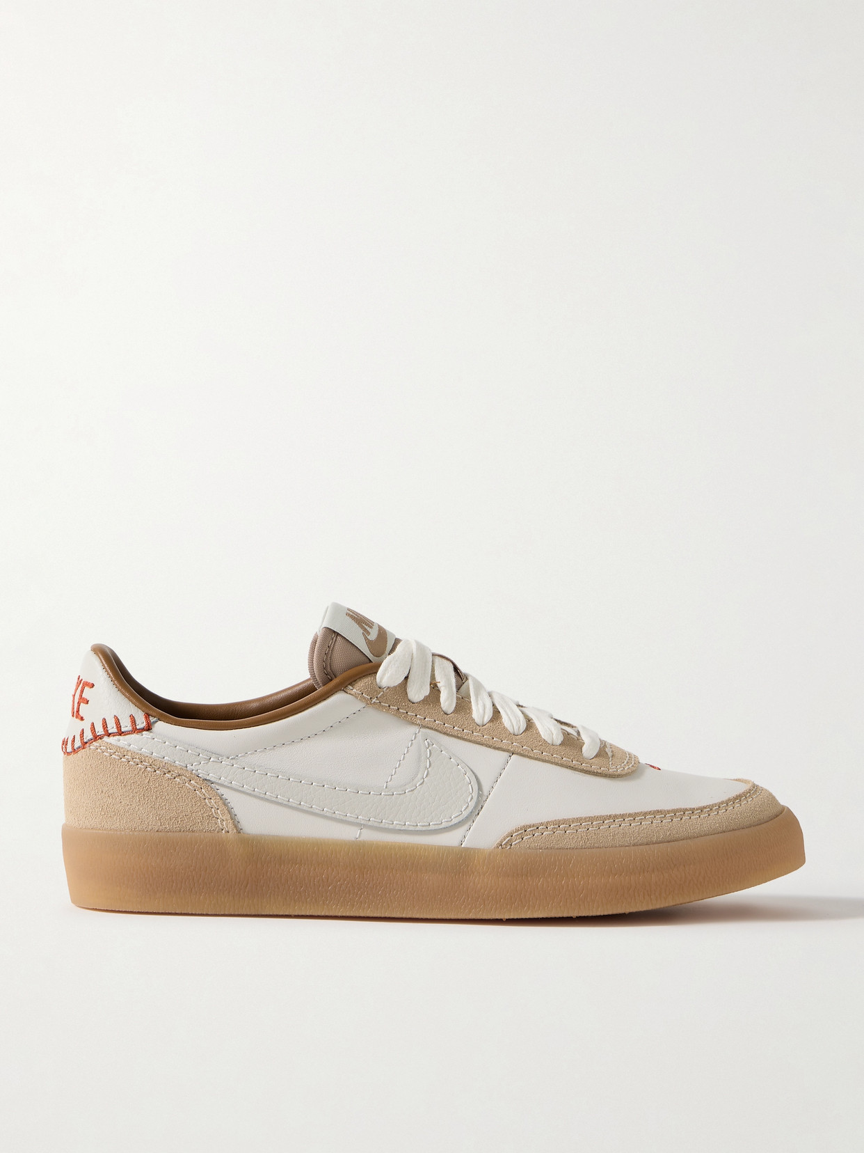 Nike Killshot 2 Suede-trimmed Embroidered Leather Sneakers In Brown