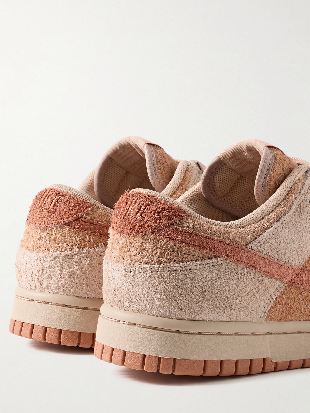 Nike Dunk Low Brushed-suede Sneakers In Brown