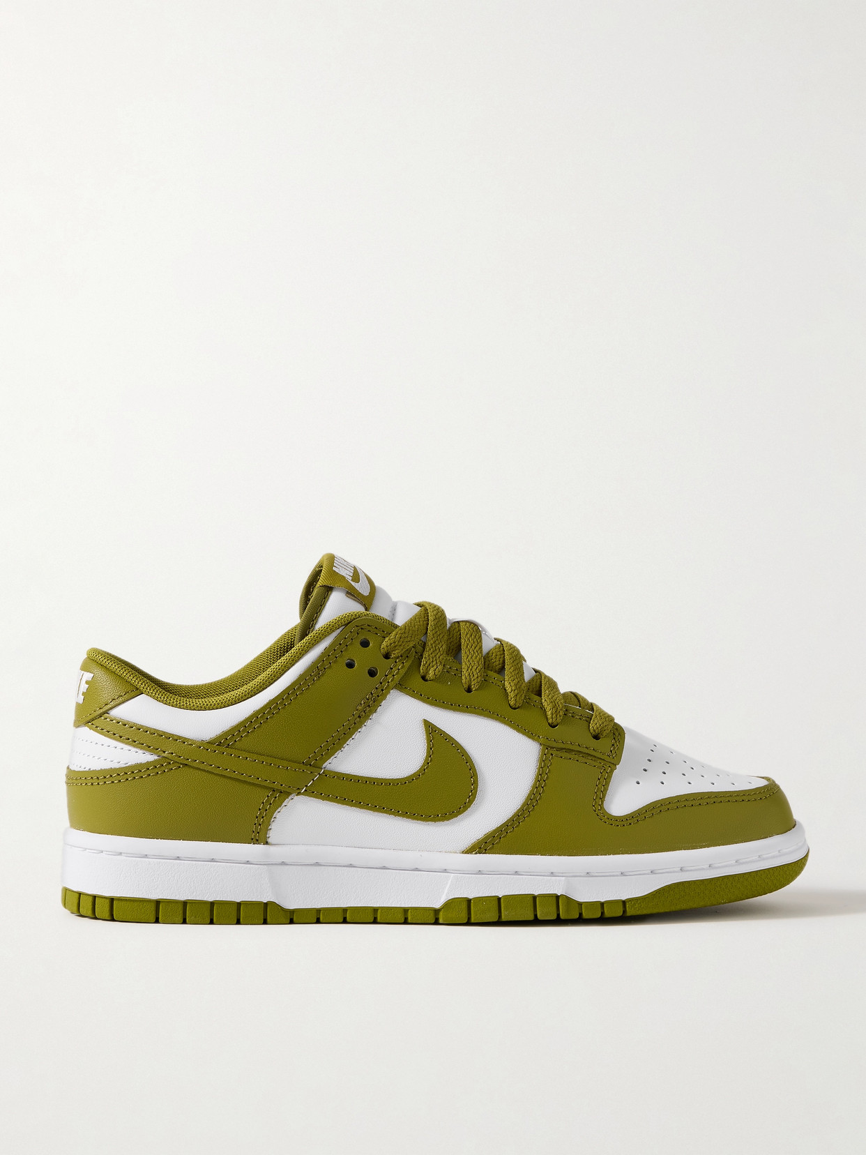 Nike Dunk Low Retro Leather Sneakers In Green