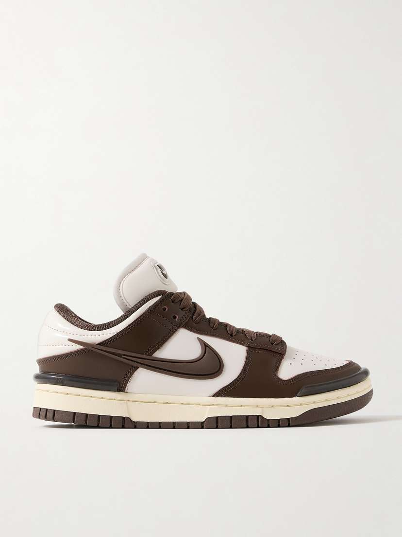 Nike Dunk Low Twist Rubber-trimmed Leather Sneakers