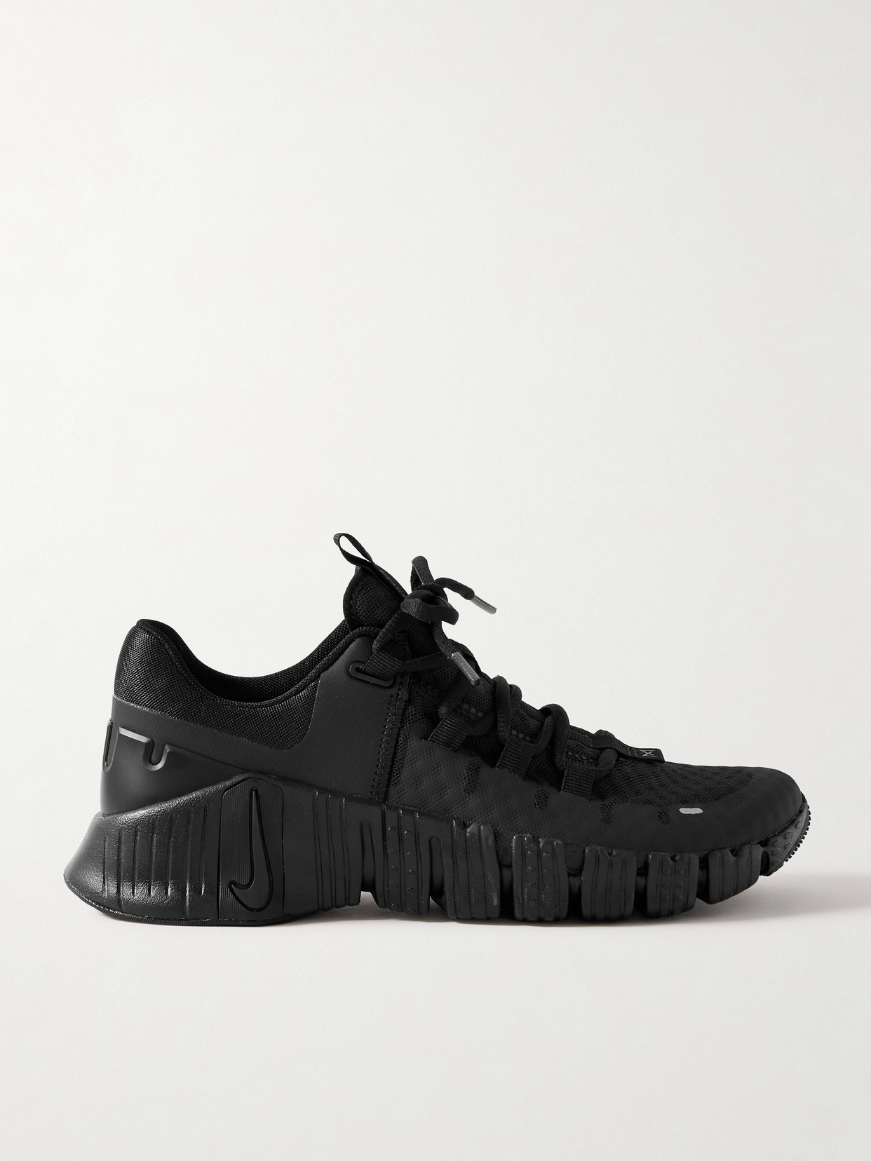 Nike Free Metcon 5 Rubber-trimmed Mesh Trainers In 黑色