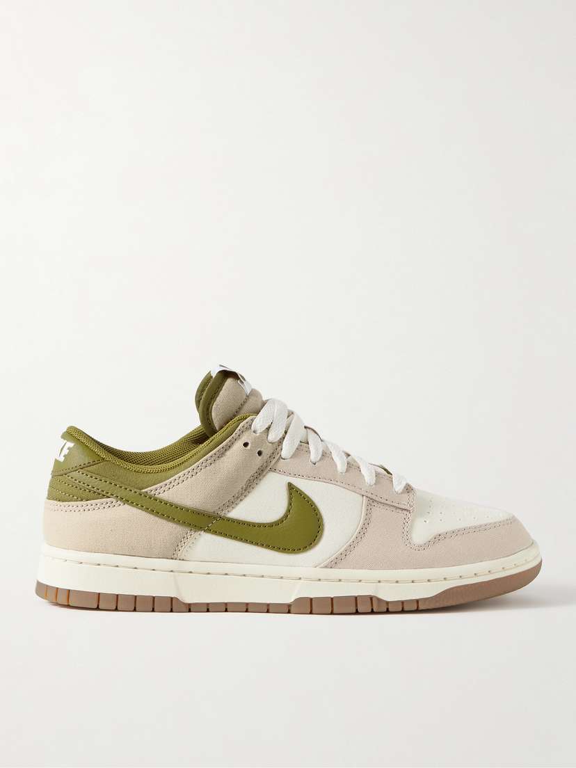 Nike Dunk Low Leather-trimmed Canvas Sneakers