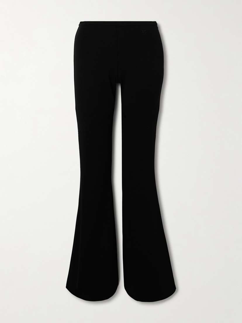 Courrèges Ellipse Zip-detailed Jersey Flared Pants