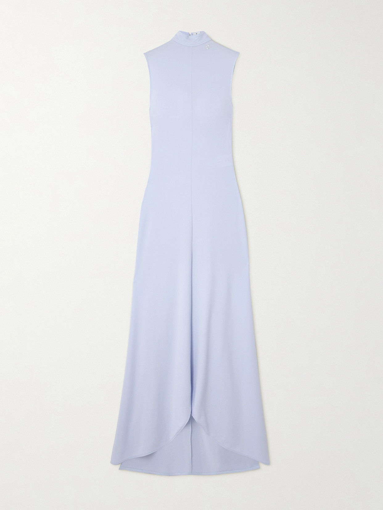 Courrèges Sleeveless Crepe Jersey Maxi Dress In Purple