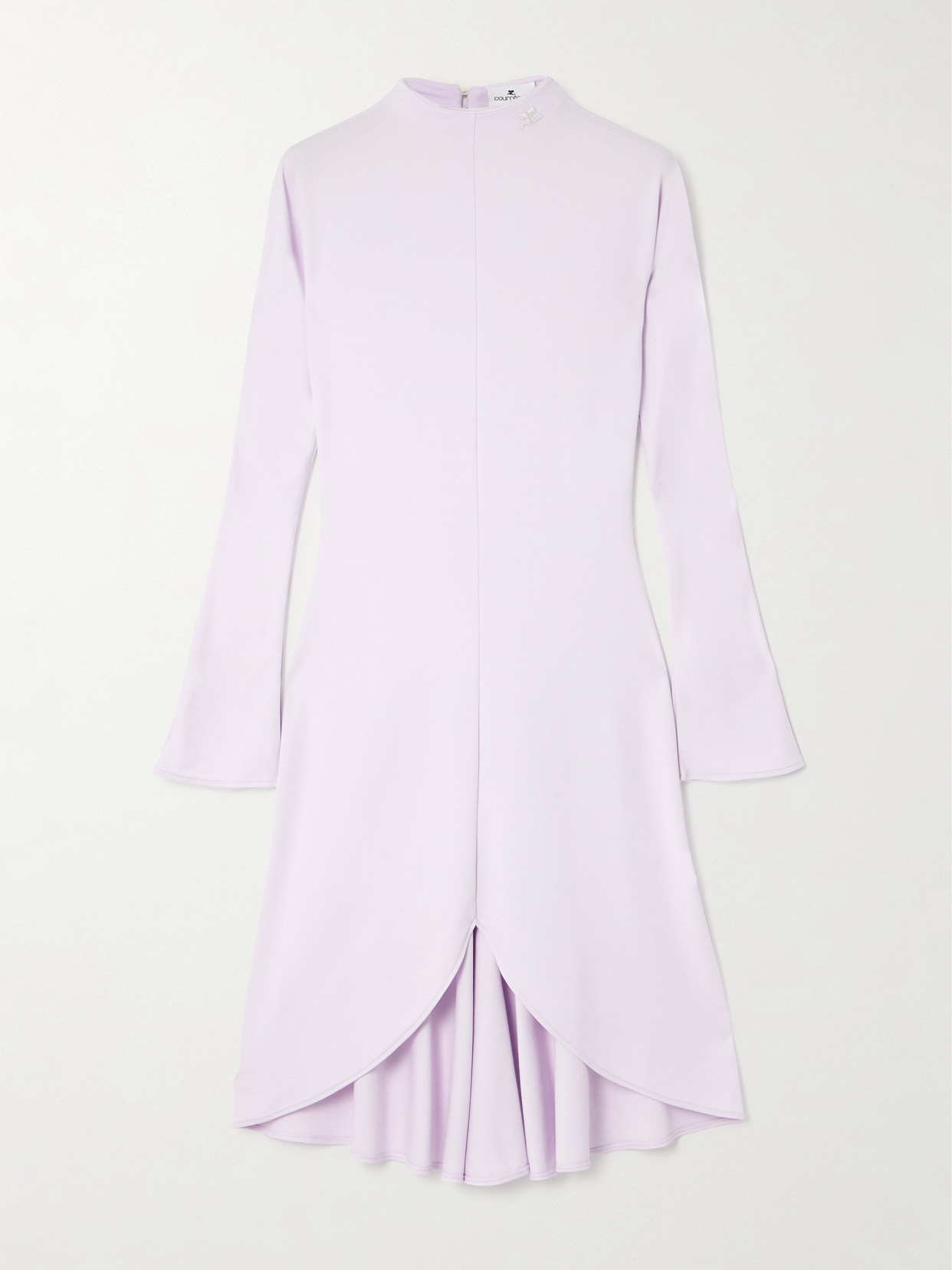 Courrèges Asymmetric Jersey Mini Dress In Purple