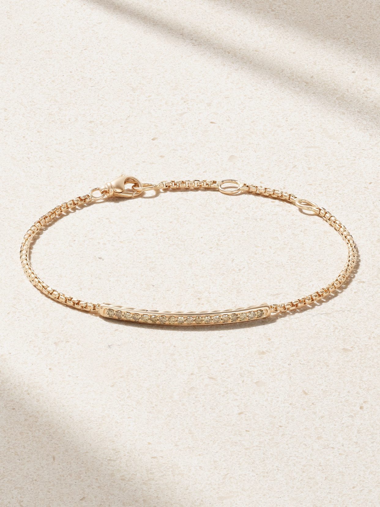 David Yurman Petite Pavé 18-karat Gold Diamond Bracelet