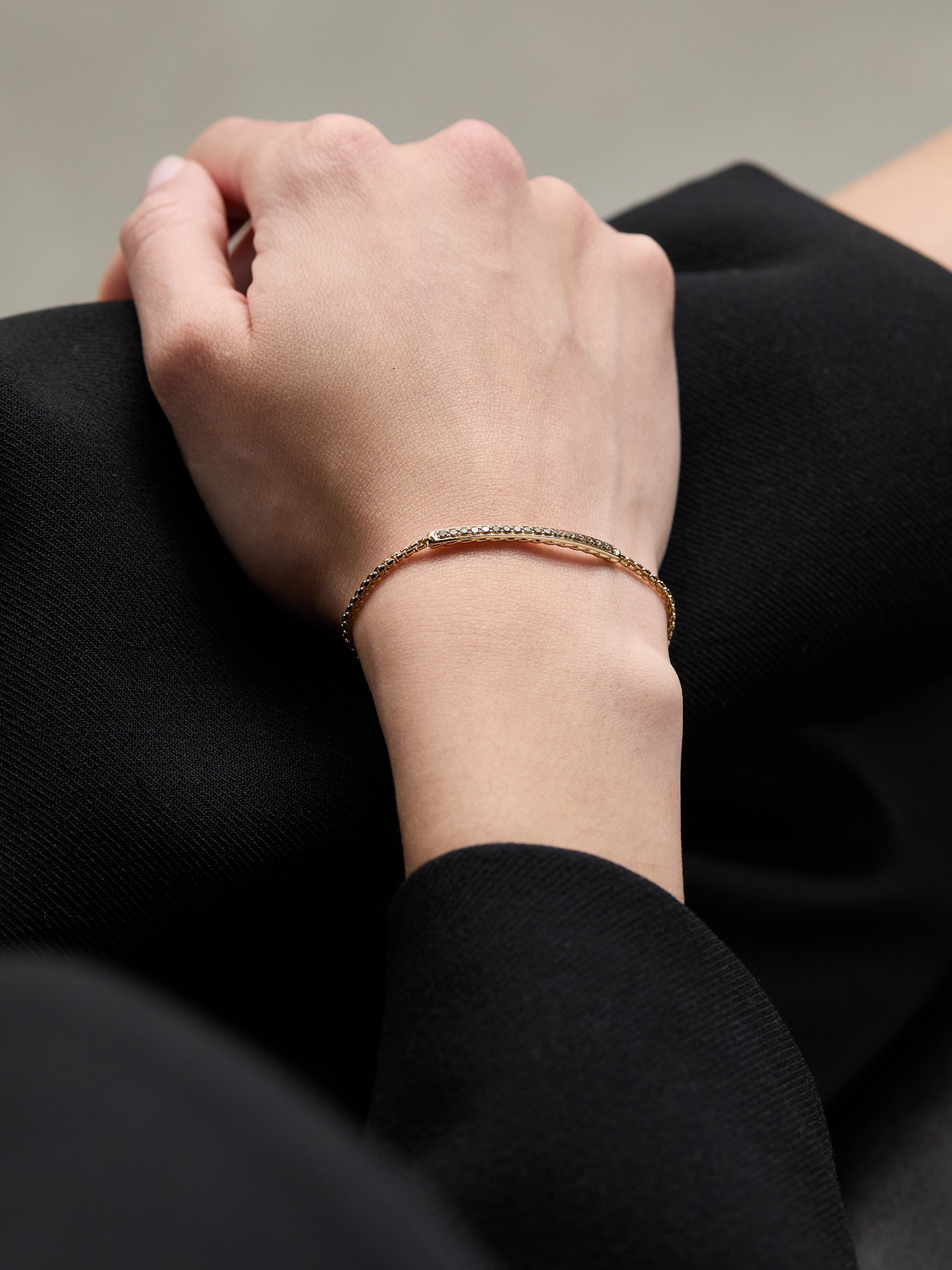 David Yurman Petite Pavé 18-karat Rose Gold Diamond Bracelet In Gold