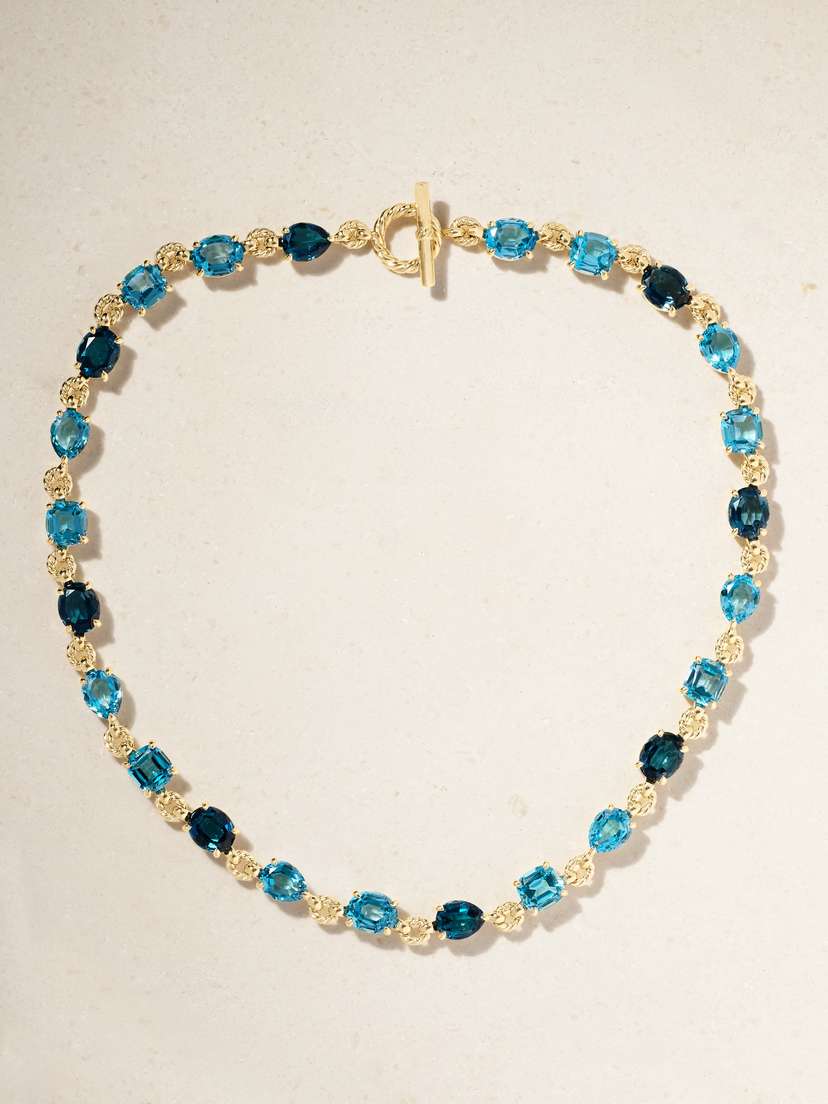 David Yurman Marbella 18-karat Gold Topaz Necklace