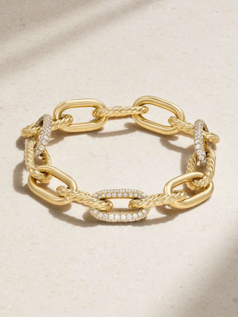 David Yurman adison 18-karat Gold Diamond Bracelet