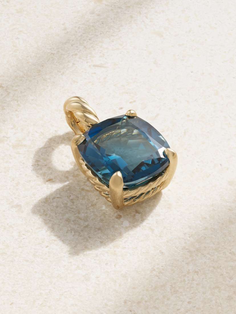 David Yurman Marbella 18-karat Gold Topaz Pendant