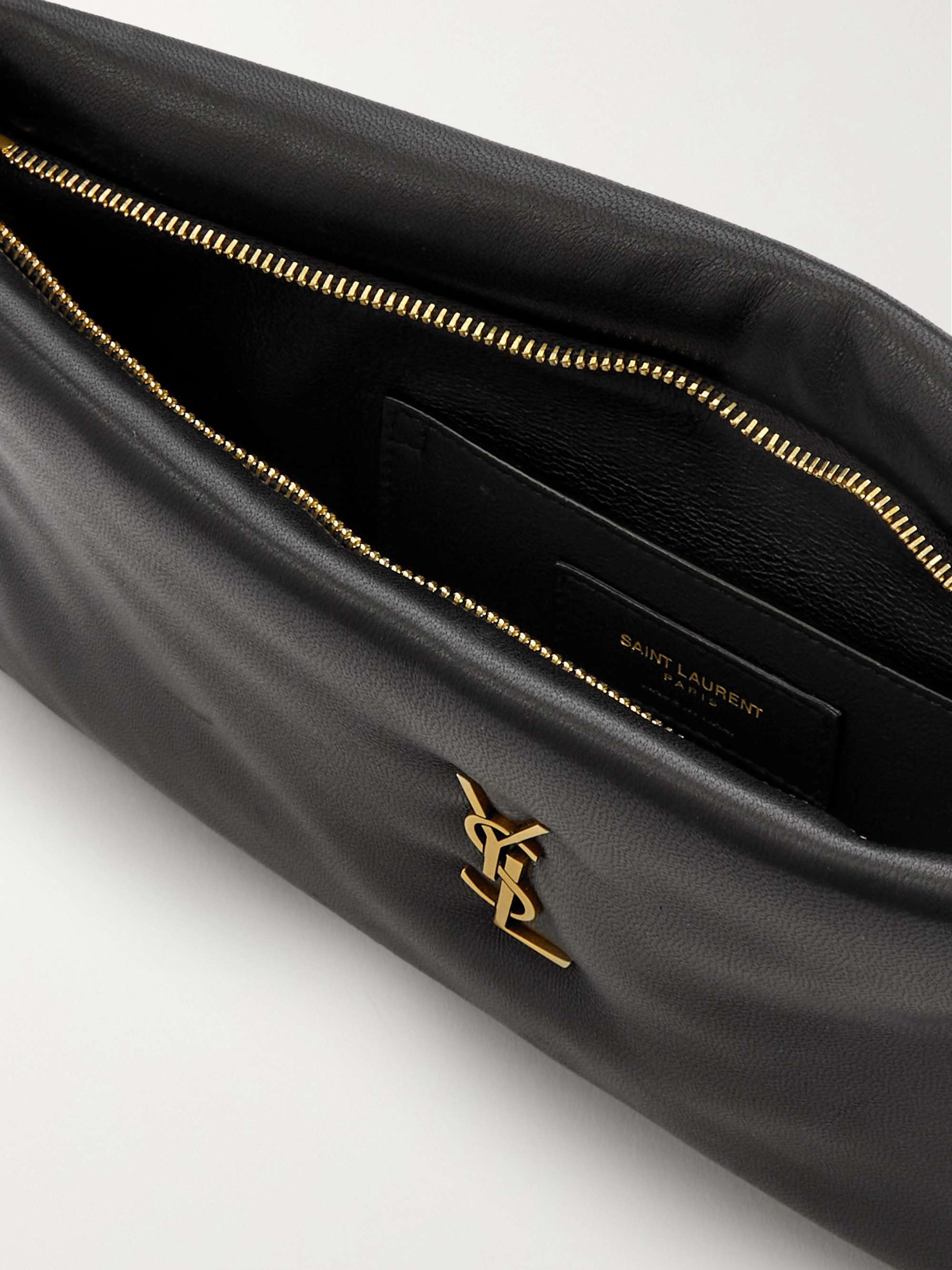 SAINT LAURENT Calypso Long padded leather pouch | NET-A-PORTER