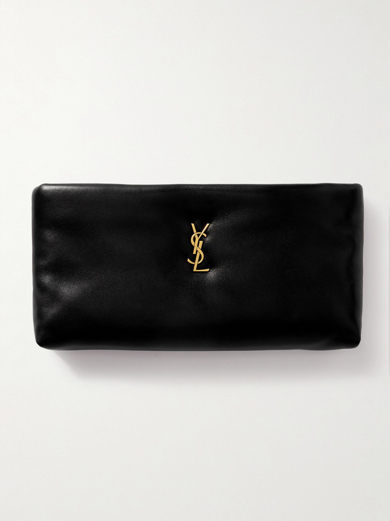 SAINT LAURENT - Calypso Long Padded Leather Pouch - Black