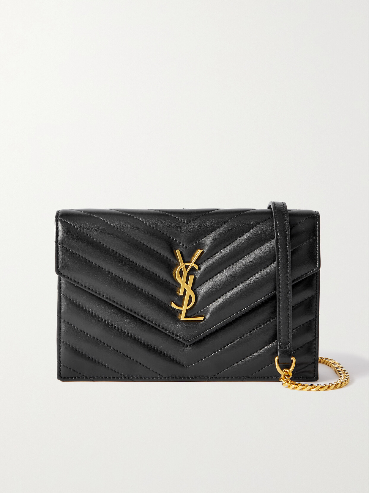 SAINT LAURENT - Cassandre Mini Matelassé Leather Shoulder Bag - Black