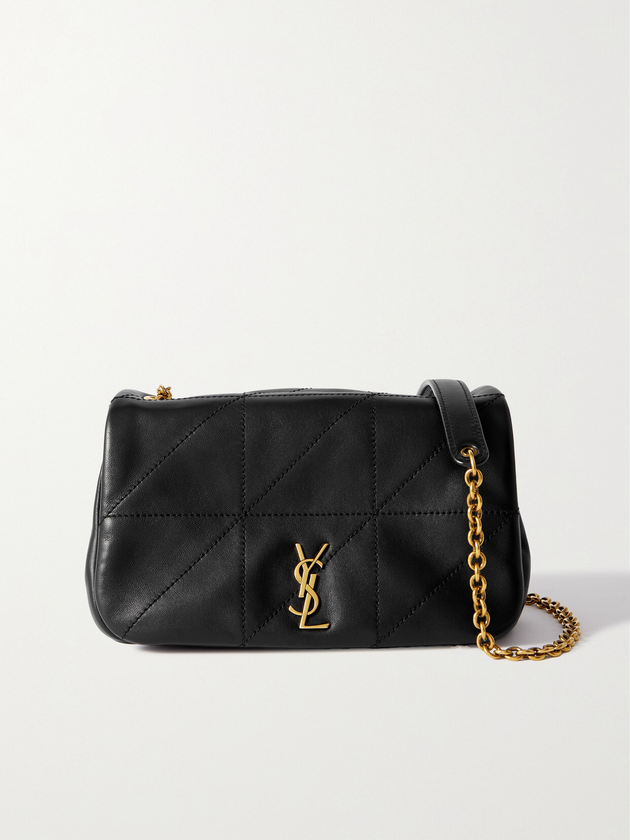 Saint Laurent Jamie Mini Leather Shoulder Bag In Black