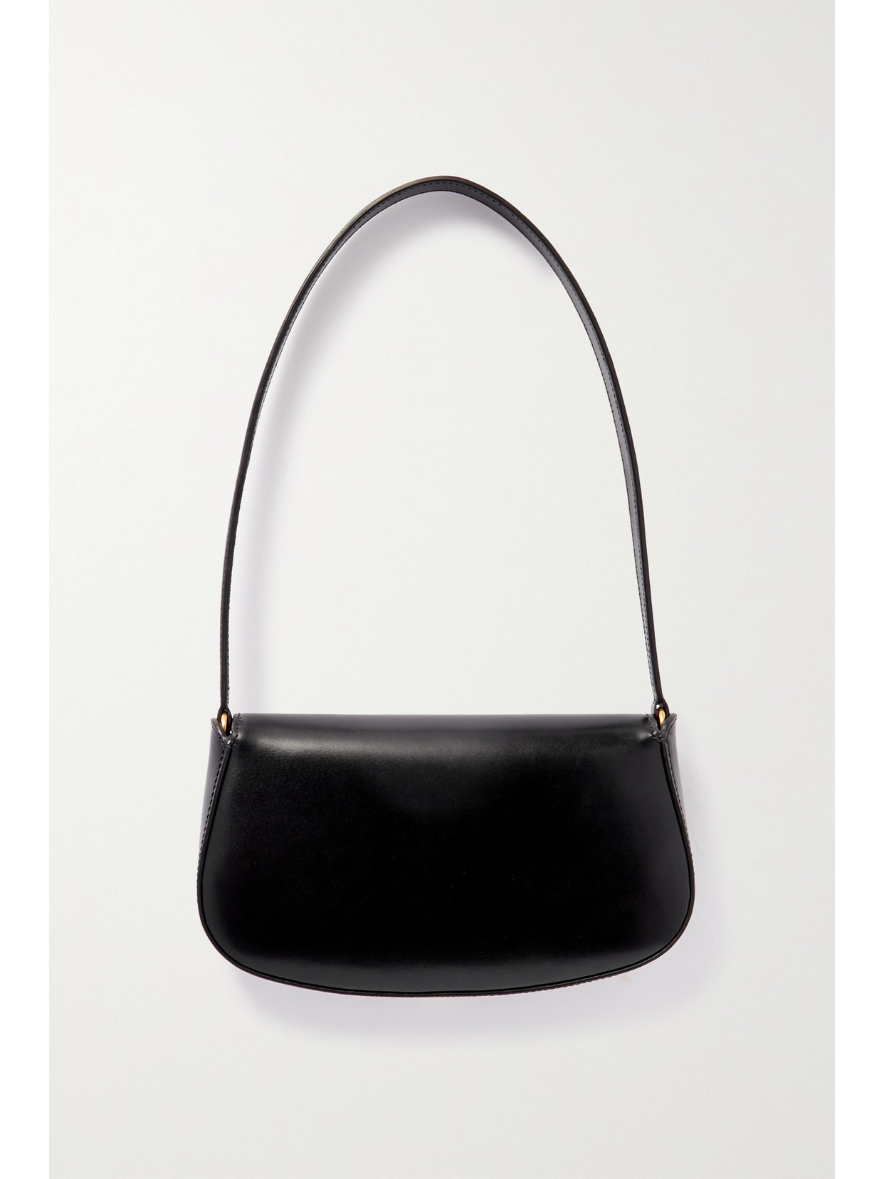 Shop Saint Laurent Leather Shoulder Bag In Black