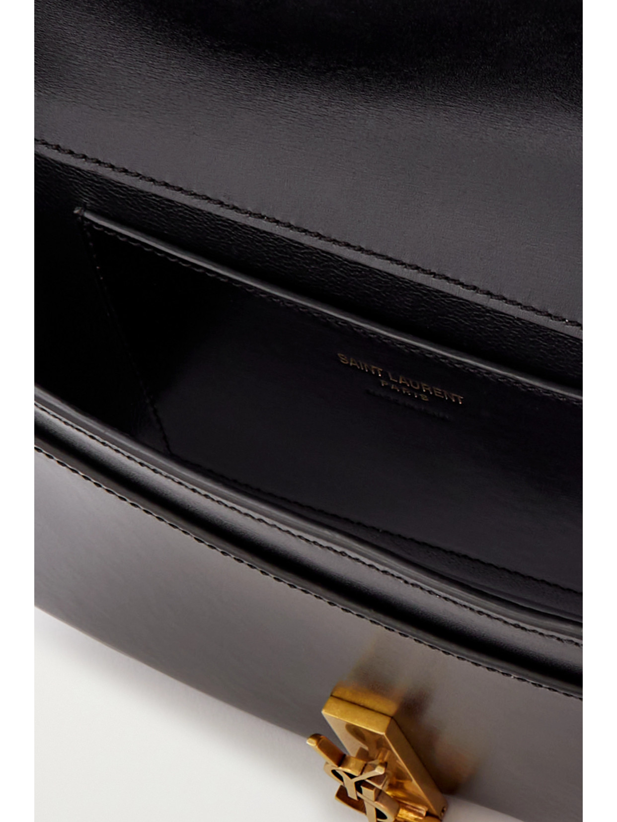 Saint Laurent Leather Shoulder Bag In Black