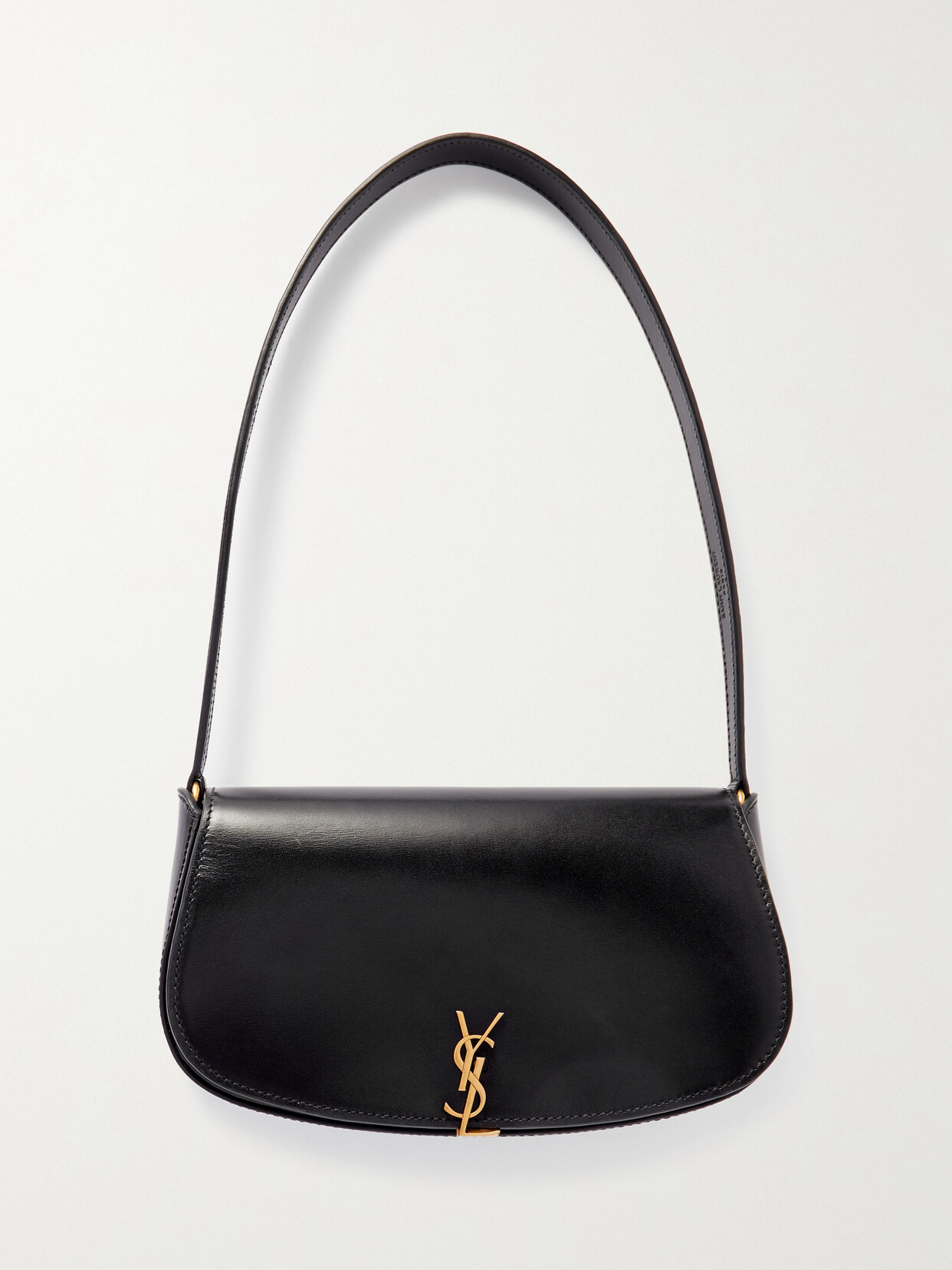 Shop Saint Laurent Leather Shoulder Bag In Black