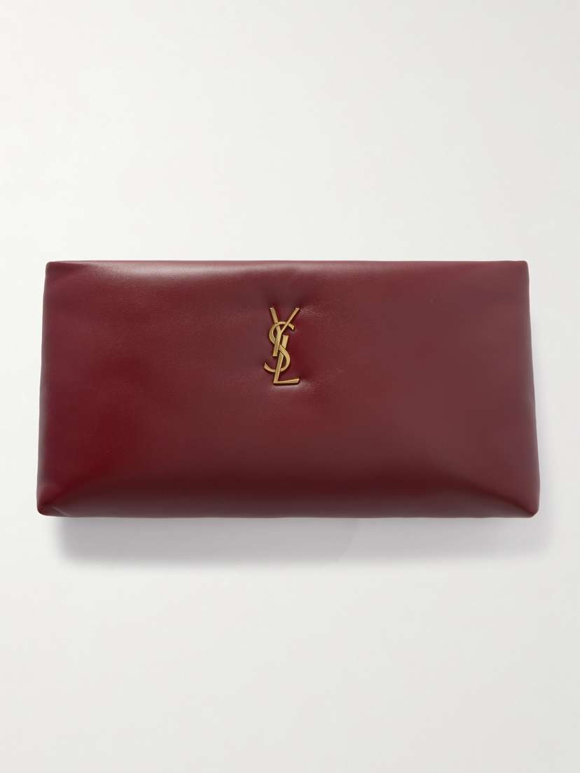 Saint Laurent Calypso Long Padded Leather Pouch