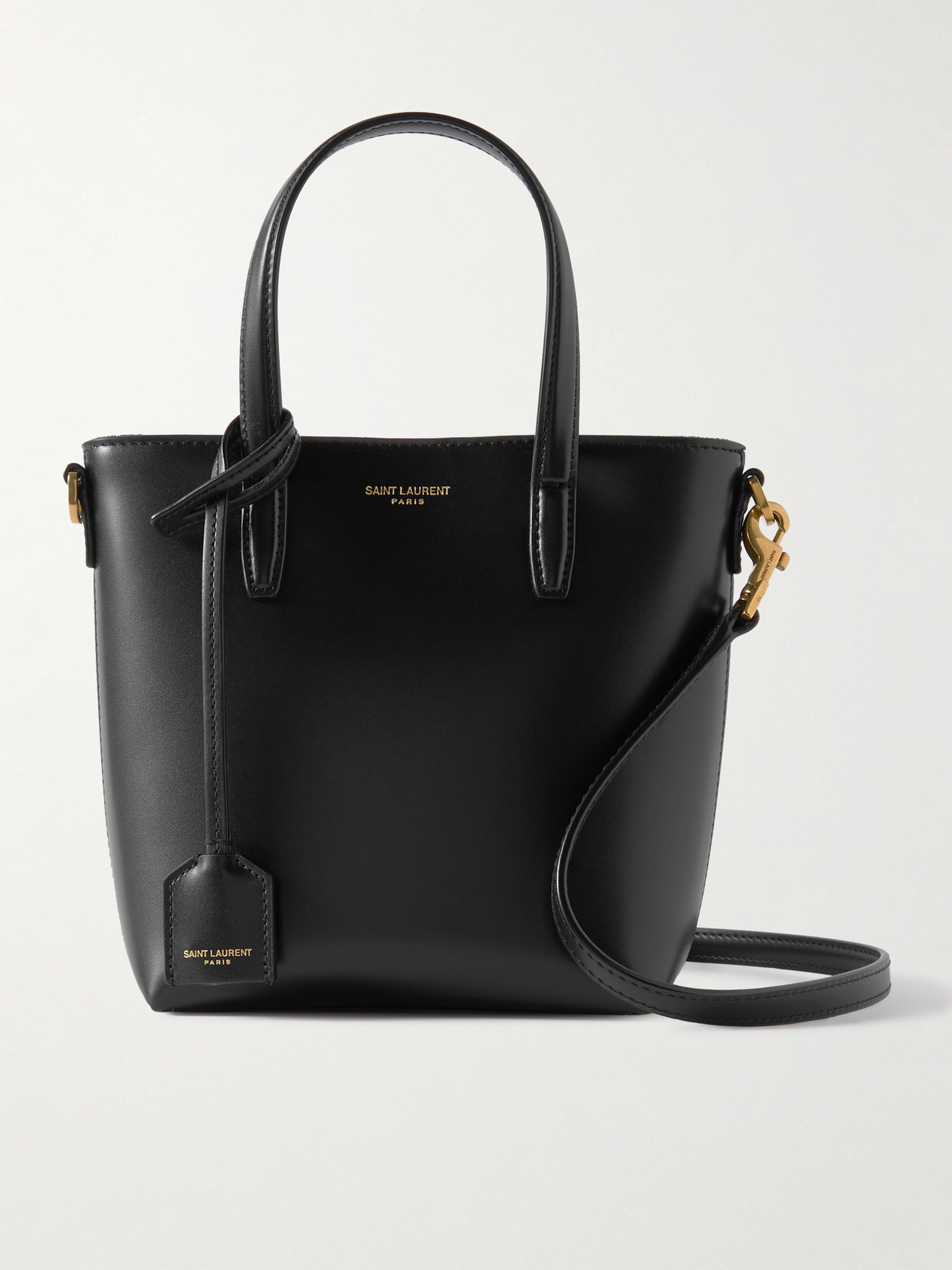 SAINT LAURENT - Toy Mini Leather Tote - Black