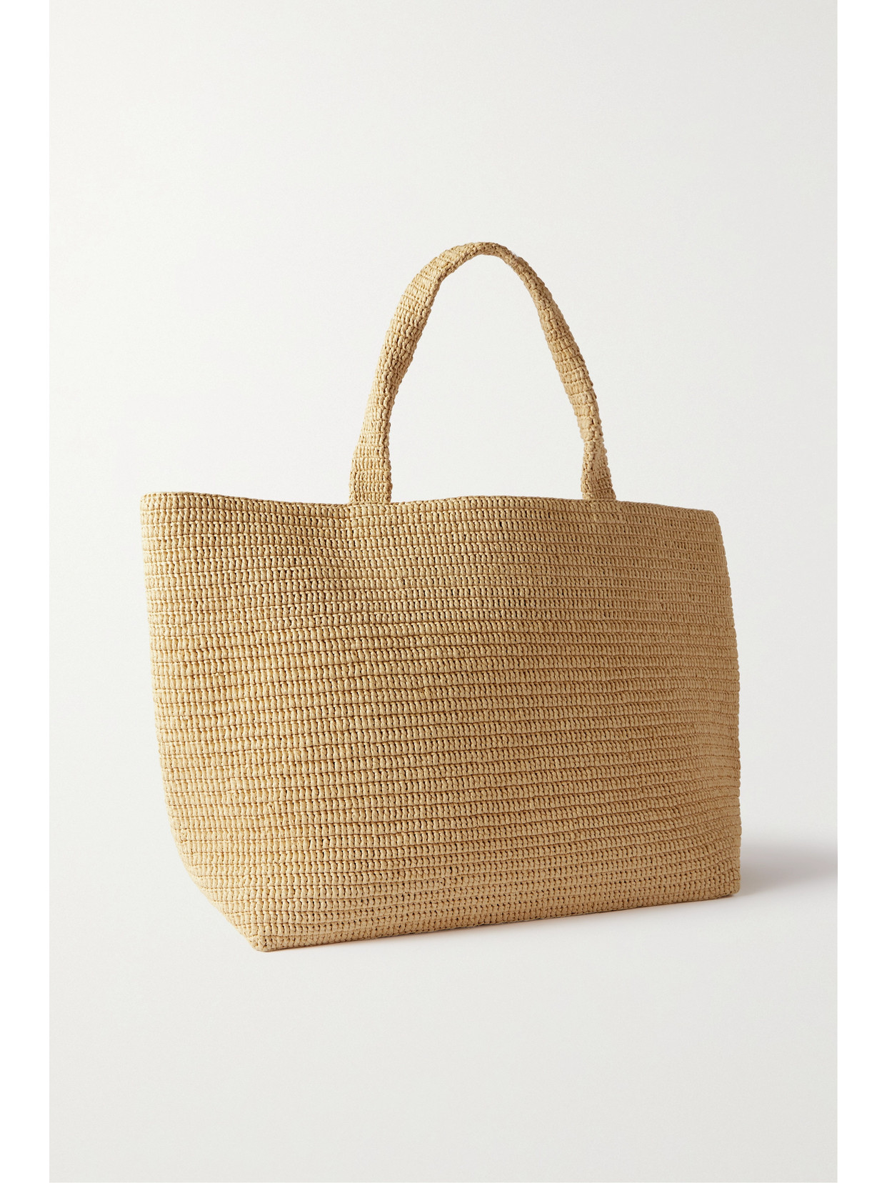 Shop Saint Laurent Oversized Raffia Tote In Neutrals