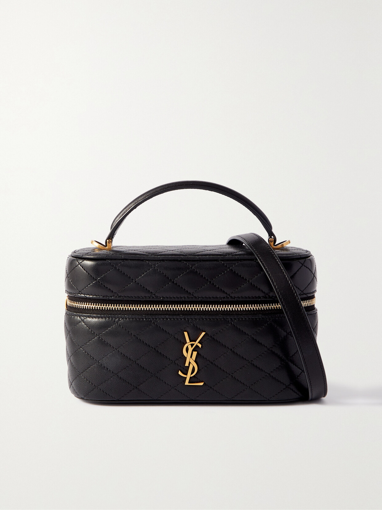 Saint Laurent Gaby Mini Quilted Leather Shoulder Bag In Black