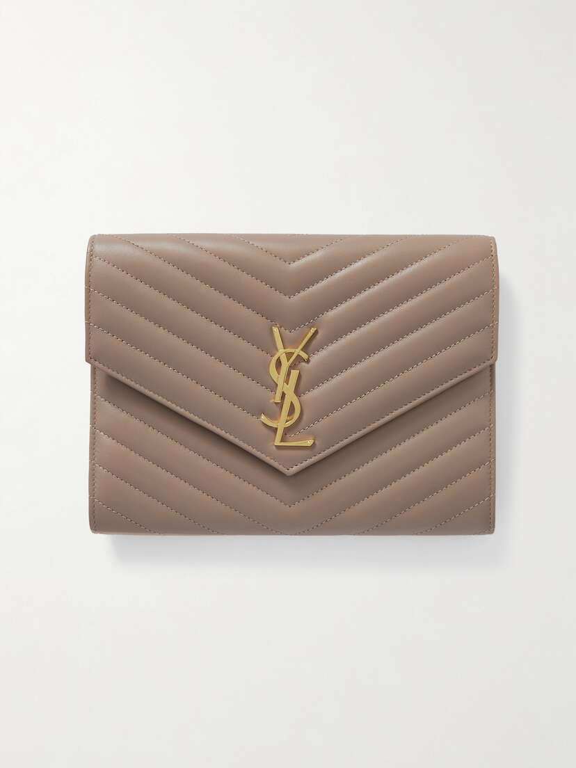 Saint Laurent Cassandre Matelassé Leather Clutch