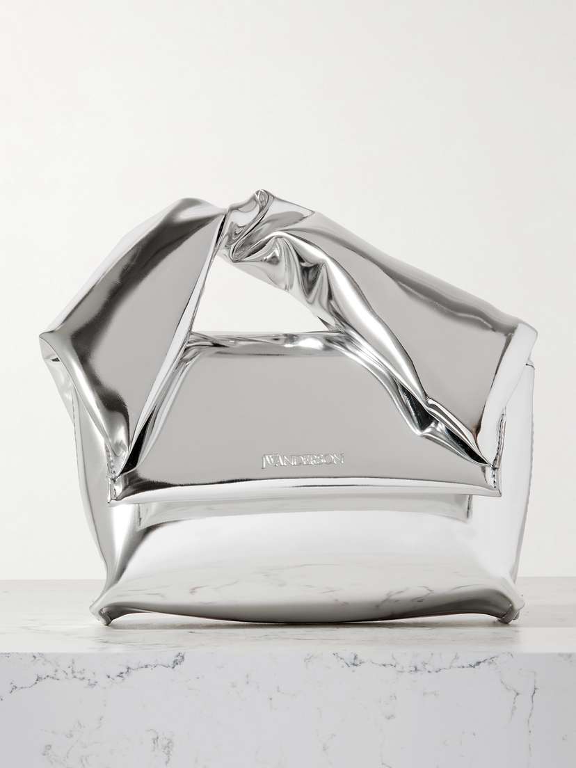 JW Anderson Twister Small Metallic Leather Tote