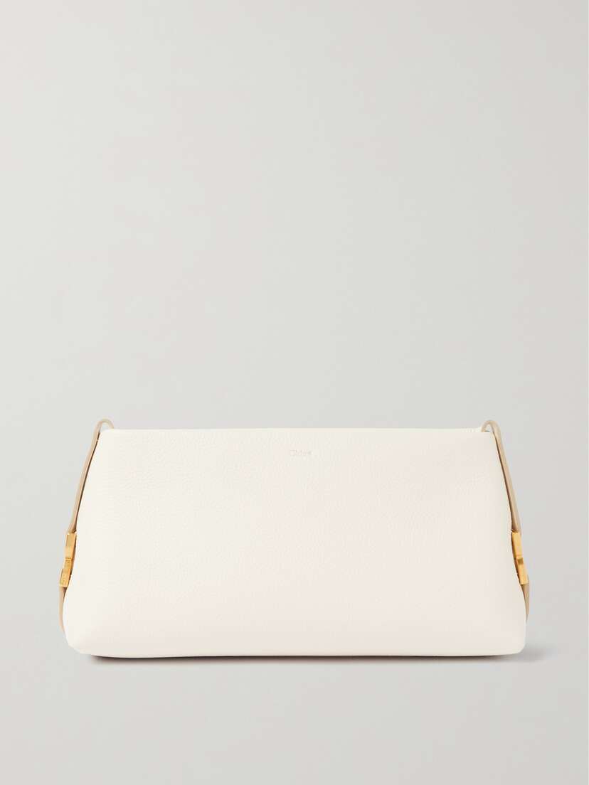 Chloé Marcie Textured-leather Clutch