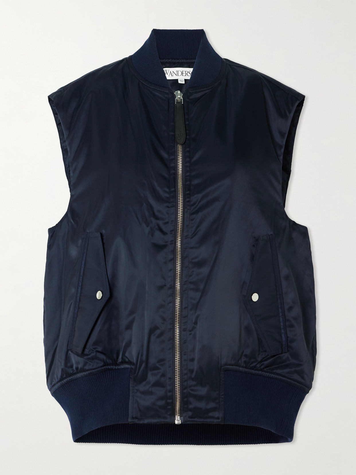 Jw Anderson Oversized Padded Shell Vest In Blue