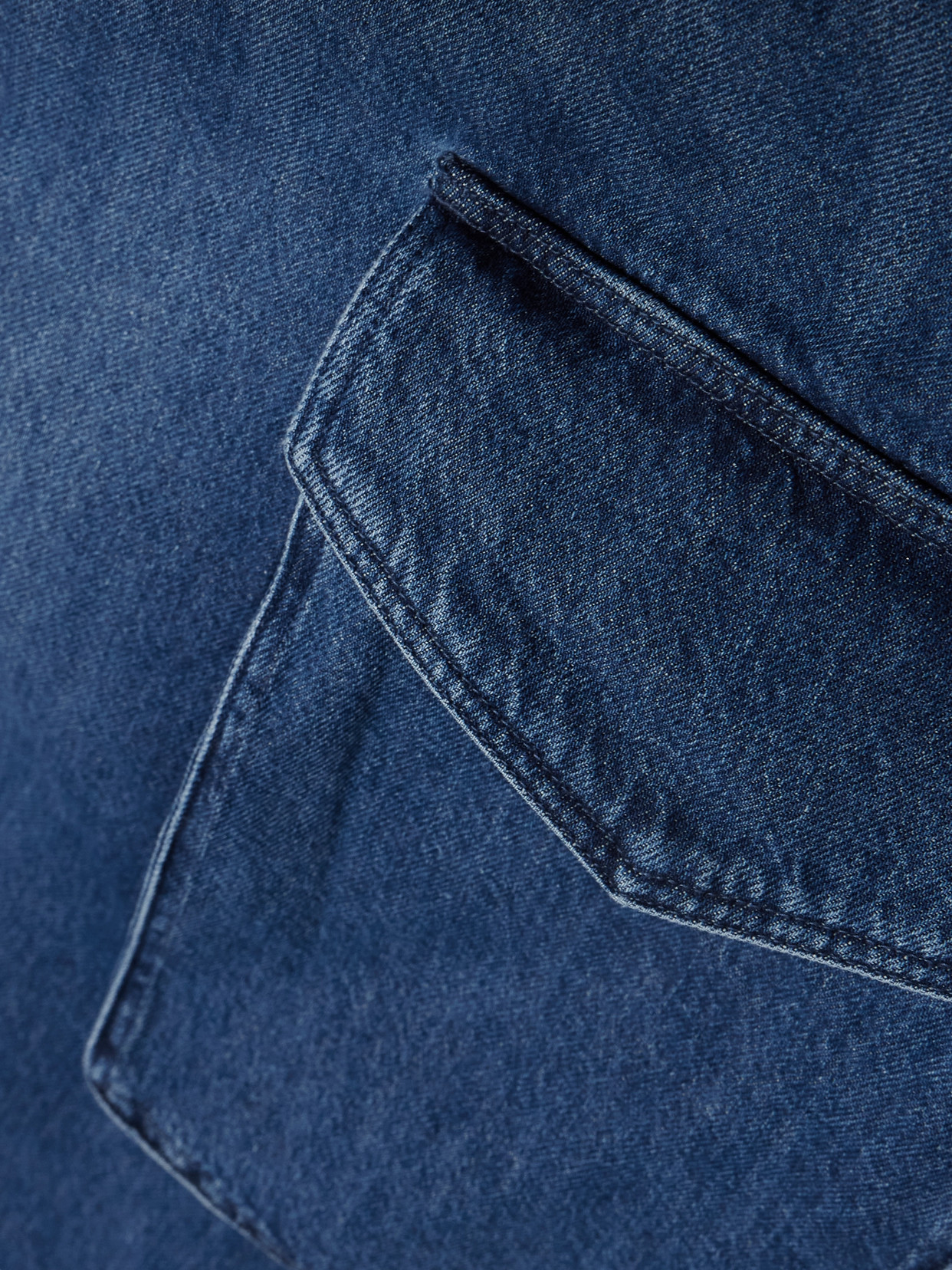 Jw Anderson Asymmetric Denim Cargo Midi Skirt In Blue