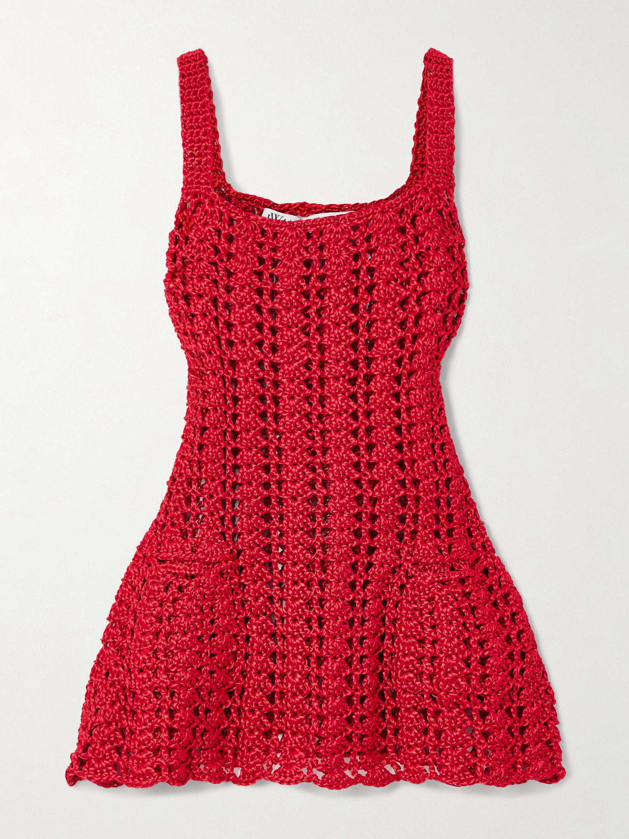 Jw Anderson Crochet Mini Dress In Red