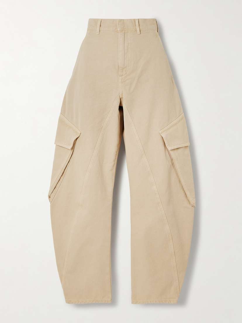JW Anderson Twisted Cotton-canvas Barrel-leg Cargo Pants