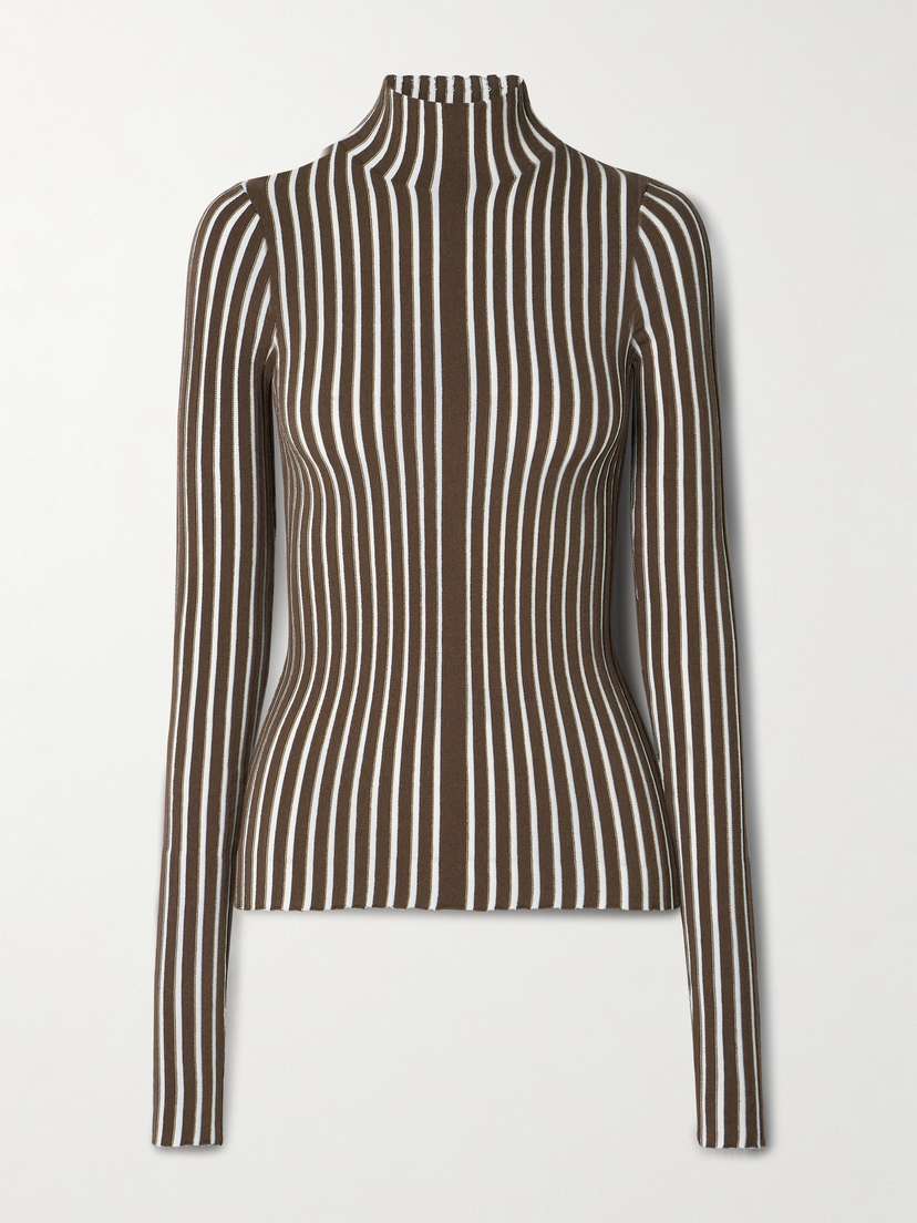 Interior The Ridley Ribbed Cotton-blend Turtleneck Sweater