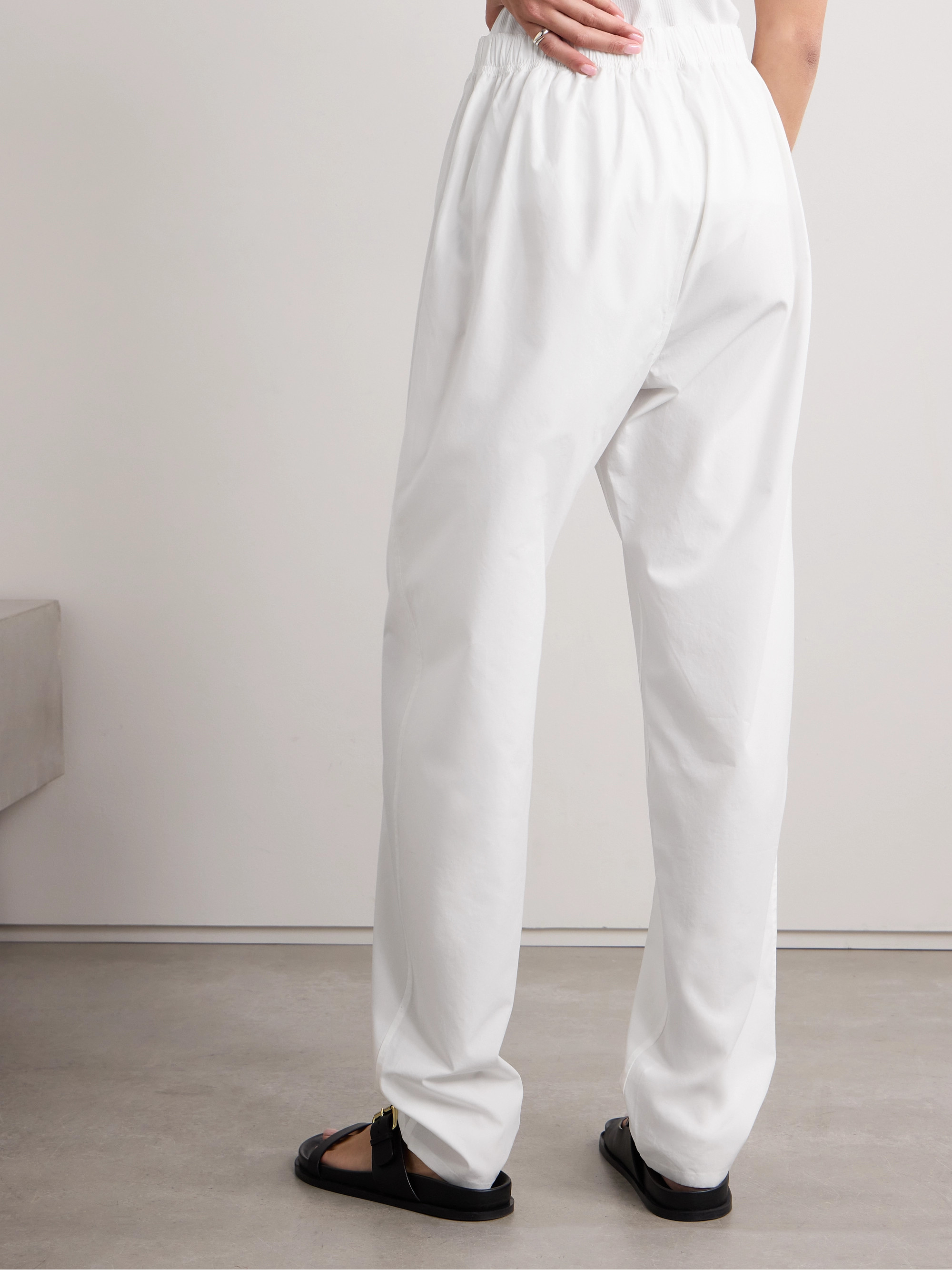 Interior The Nicola cotton-poplin straight-leg pants
