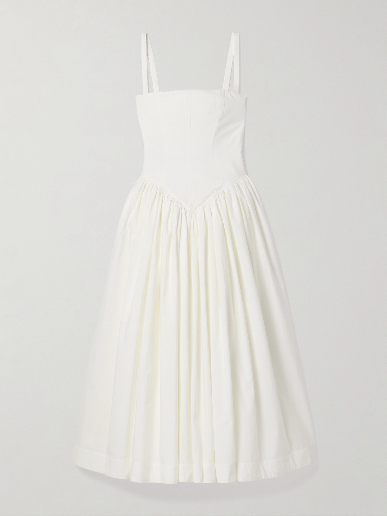 Interior The Ira Flared Maxi Dress In White