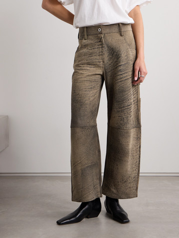 Interior The Julian nubuck wide-leg cargo pants