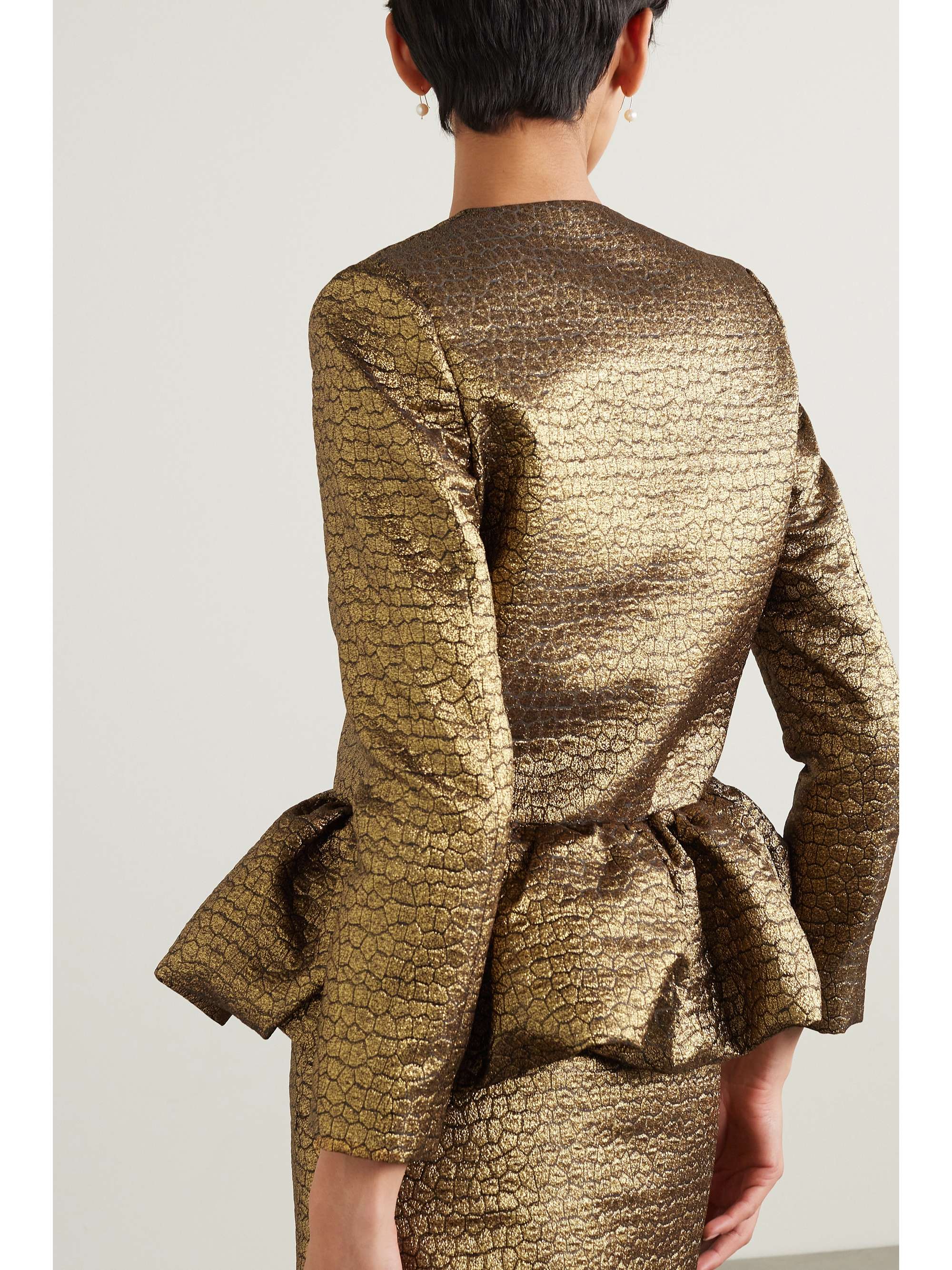 LIBEROWE + NET SUSTAIN crystal-embellished metallic jacquard