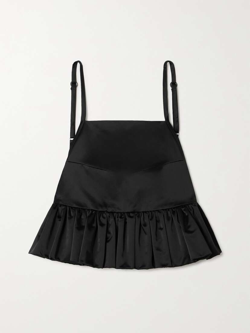 LIBEROWE + Net Sustain Cotton-blend Duchesse-satin Peplum Top