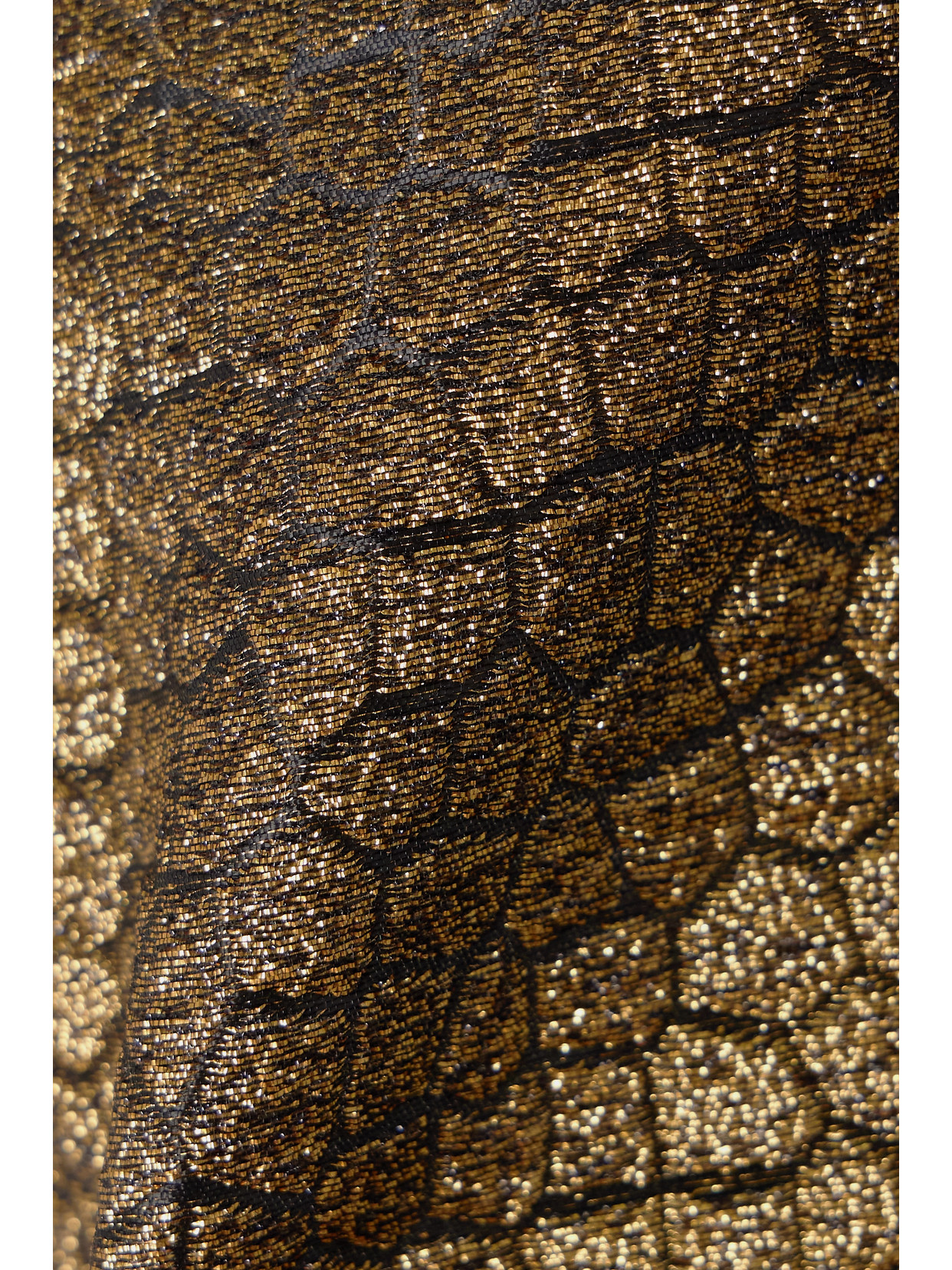 + Net Sustain Metallic Jacquard Peplum Top