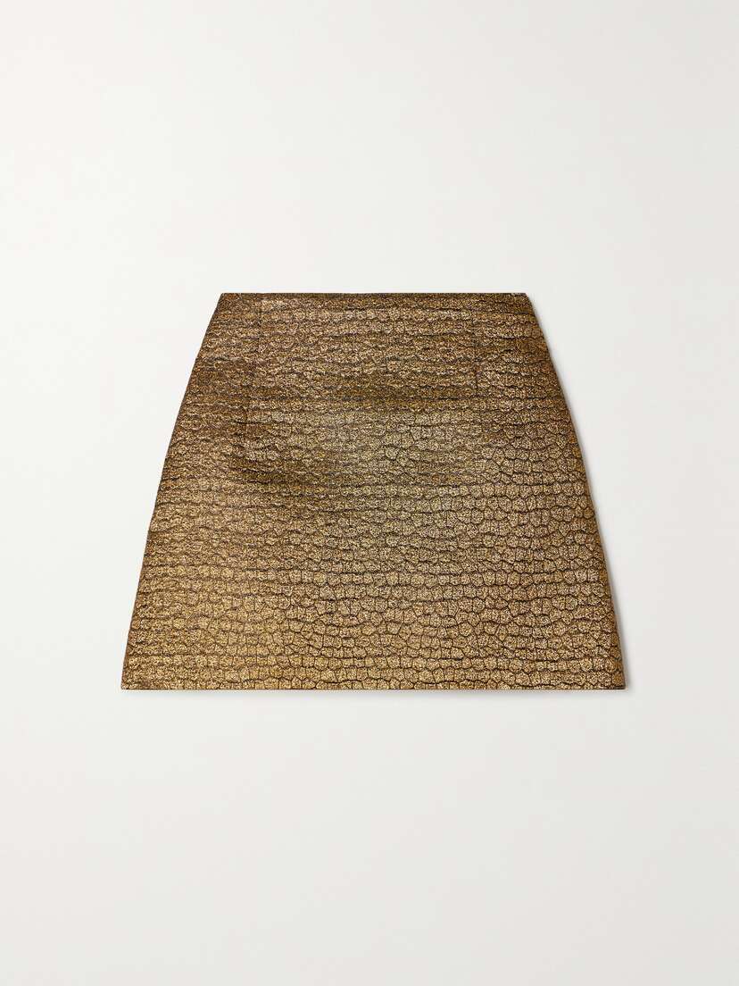 LIBEROWE + Net Sustain Metallic Jacquard Mini Skirt