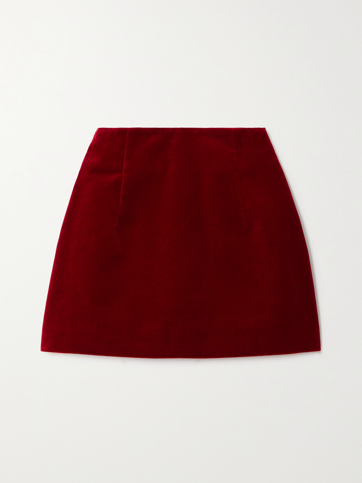 Liberowe + Net Sustain Vera Cotton-velvet Mini Skirt In Red