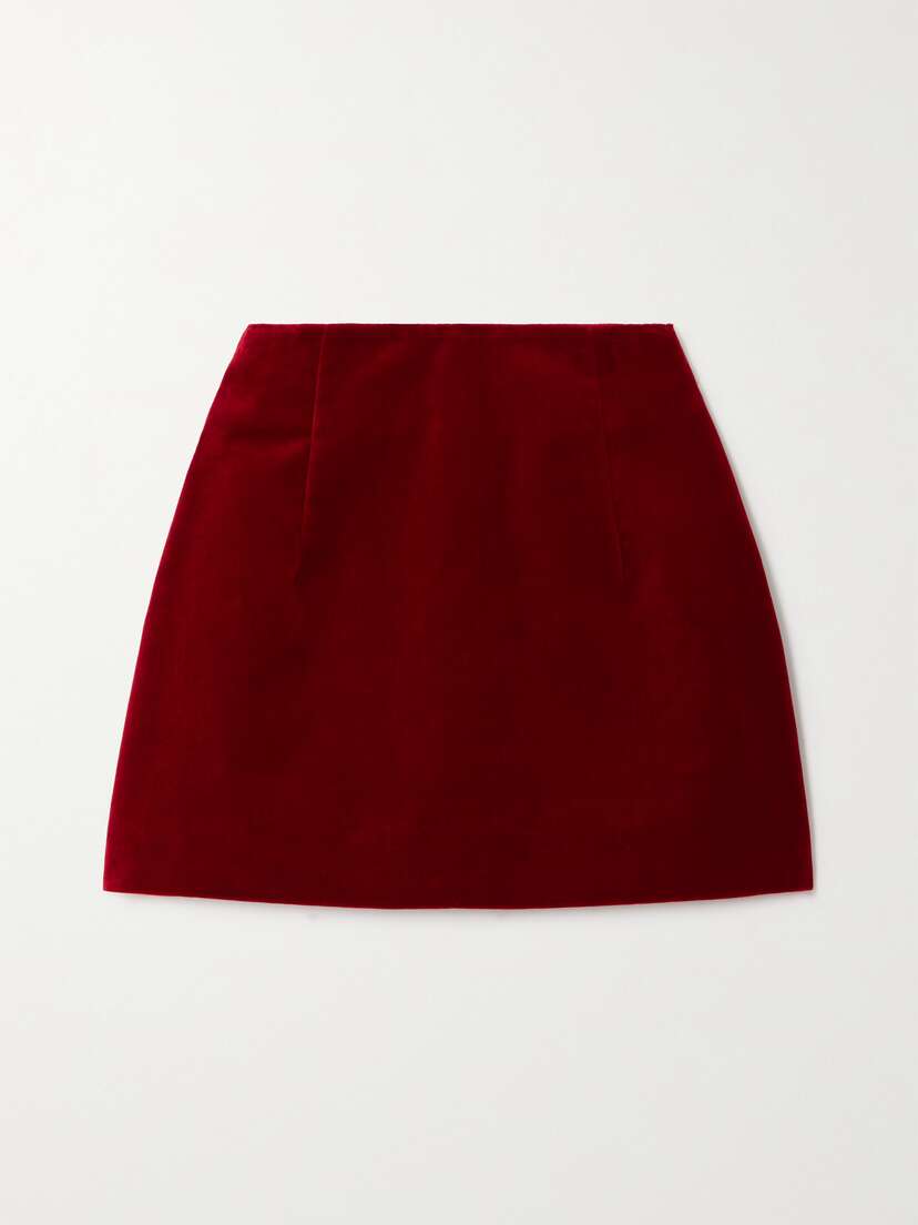 LIBEROWE + Net Sustain Vera Cotton-velvet Mini Skirt