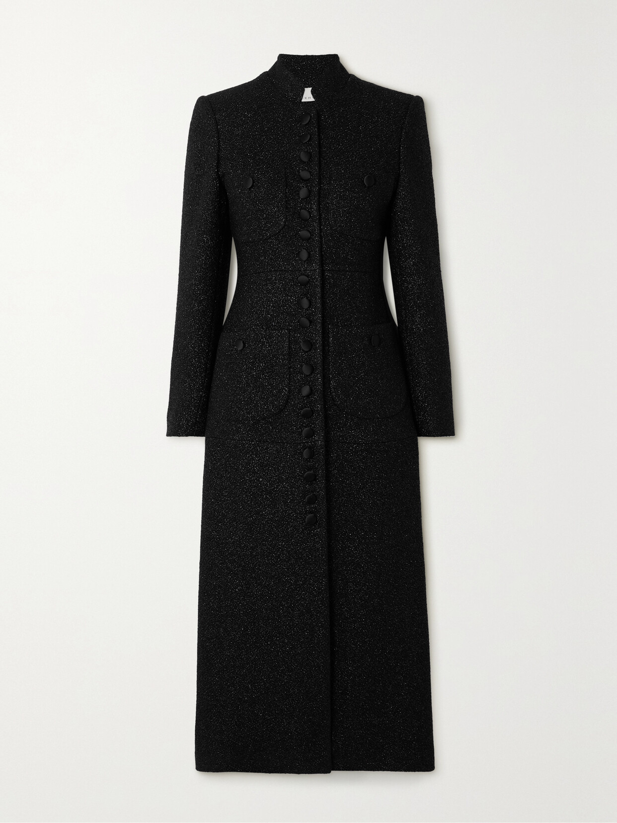 LIBEROWE - + Net Sustain Imperial Metallic Tweed Coat - Black