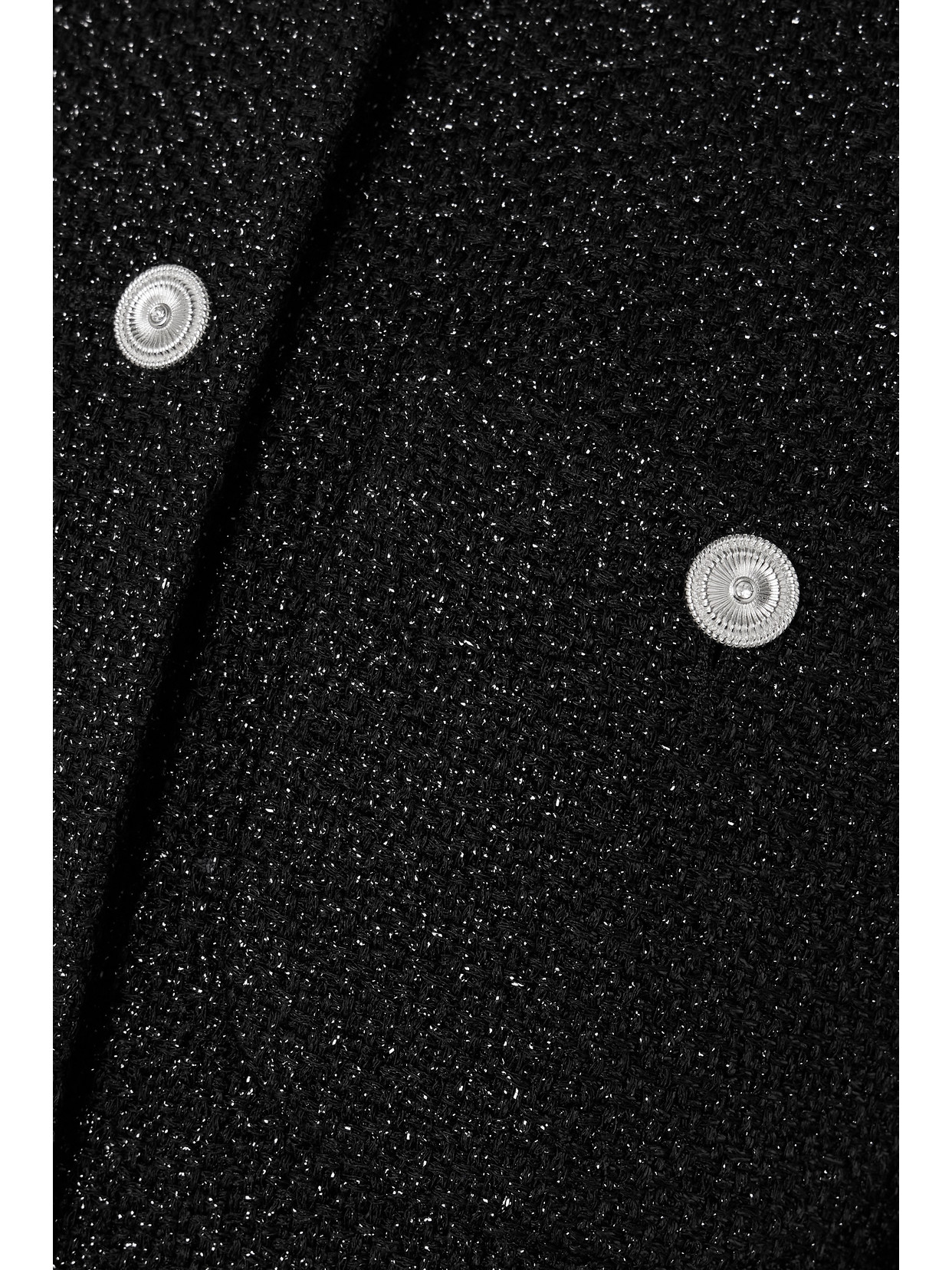 Liberowe + Net Sustain Raja Metallic Tweed Jacket In Black