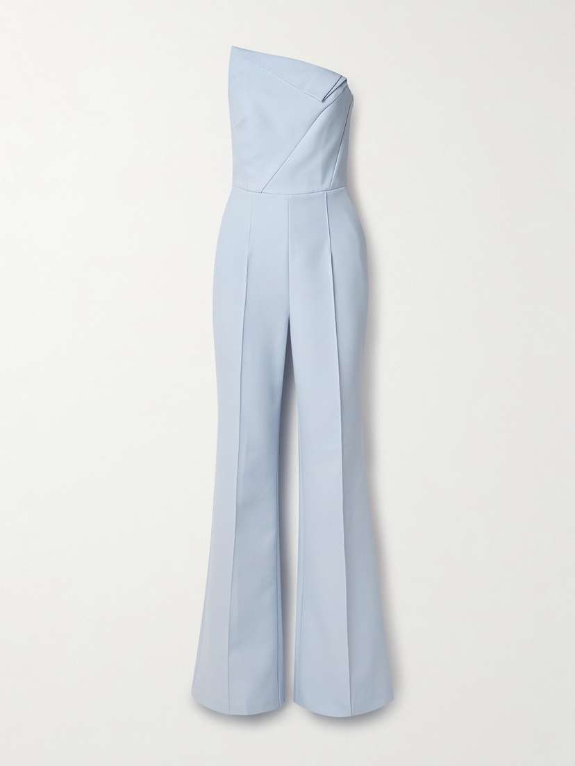 Roland Mouret Strapless Crepe Jumpsuit