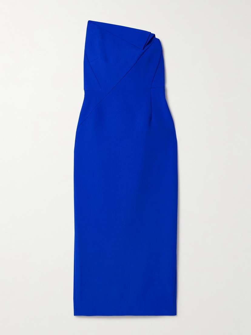 Roland Mouret Strapless Crepe Midi Dress - UK 16