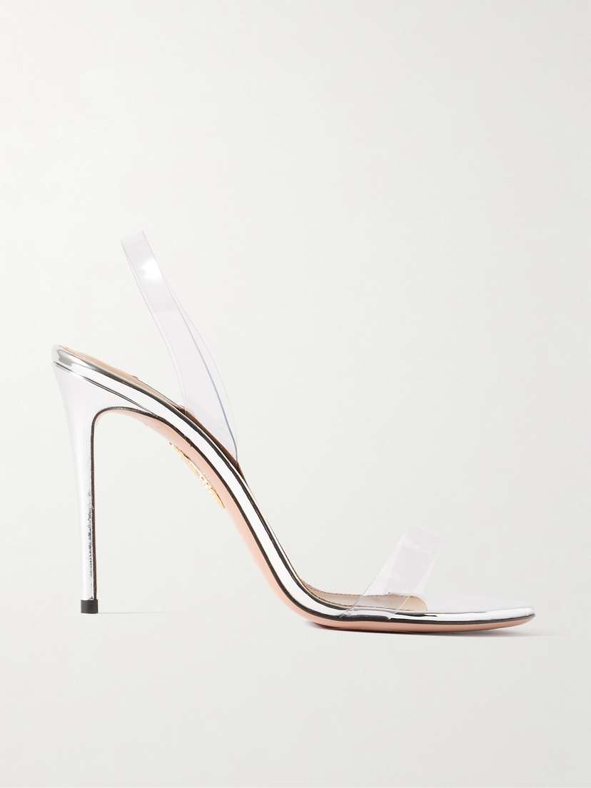 Aquazzura So Nude Plexi 105 Pvc Slingback Sandals